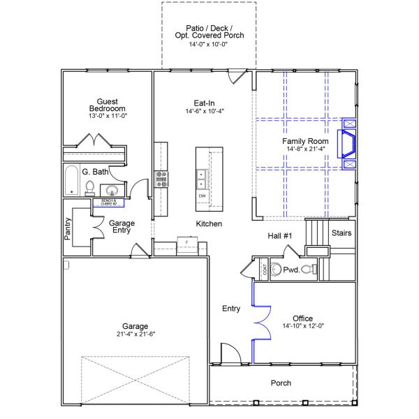 2D floor plan layout of this home in Georgias Landing, Raleigh, NC (Image 3). 2D floor plan layout of this home in Georgias Landing, Raleigh, NC (Image 3).