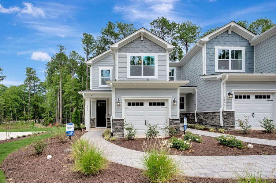 Representative exterior photo of a completed home built from the Valencia II by Mattamy Homes in Ashmore Townes, Garner, NC (Image 2). Representative exterior photo of a completed home built from the Valencia II by Mattamy Homes in Ashmore Townes, Garner, NC (Image 2).