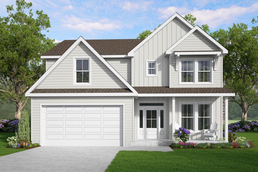 Representative exterior photo of a completed home built from the Burton by Hunter Quinn Homes in Walker's Pointe, Anderson, SC (Image 4).