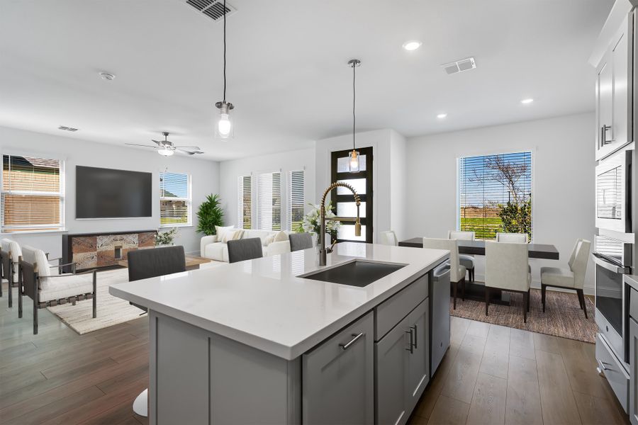 Furnished interior view inside a new home in Cross Creek Meadows, Celina (Image 5).