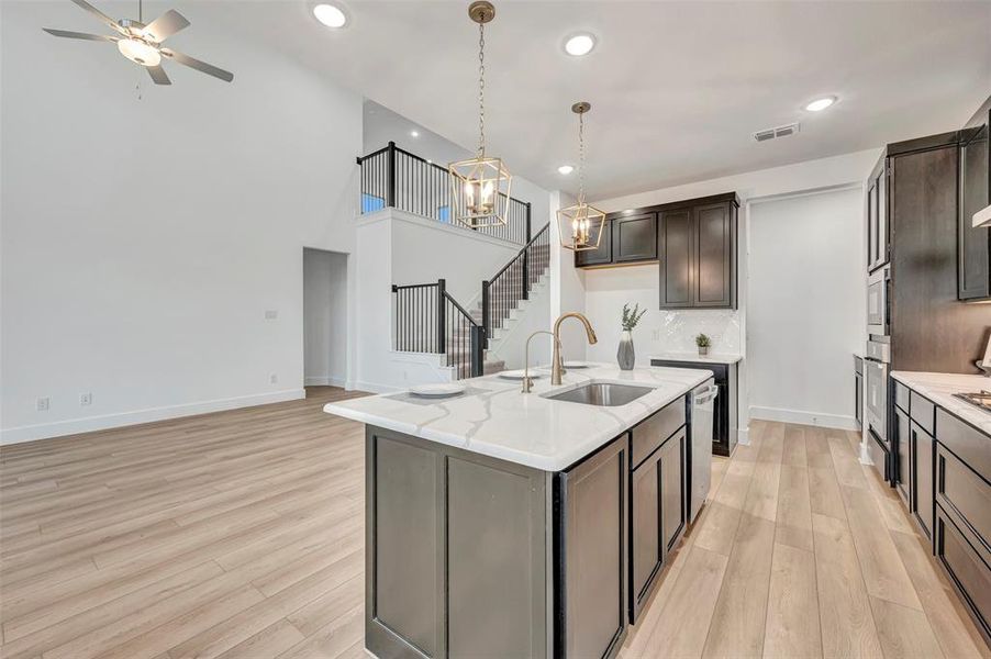 Furnished interior view inside a new home in Lily Creek at Sutton Fields, Aubrey (Image 14).