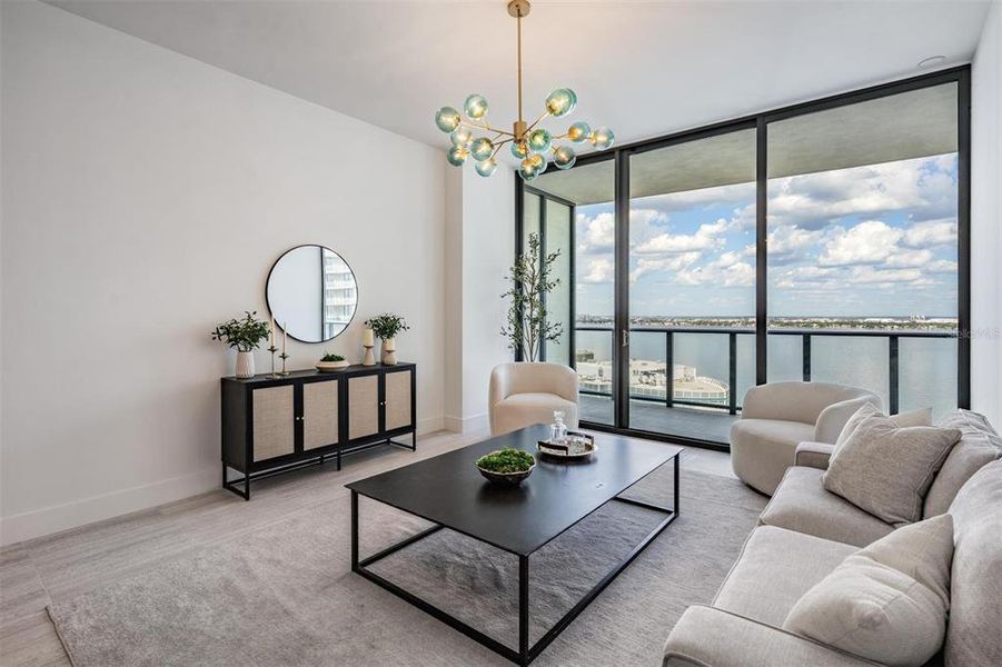 Furnished interior view inside a new home in The Ritz-Carlton Residences, Tampa (Image 10).