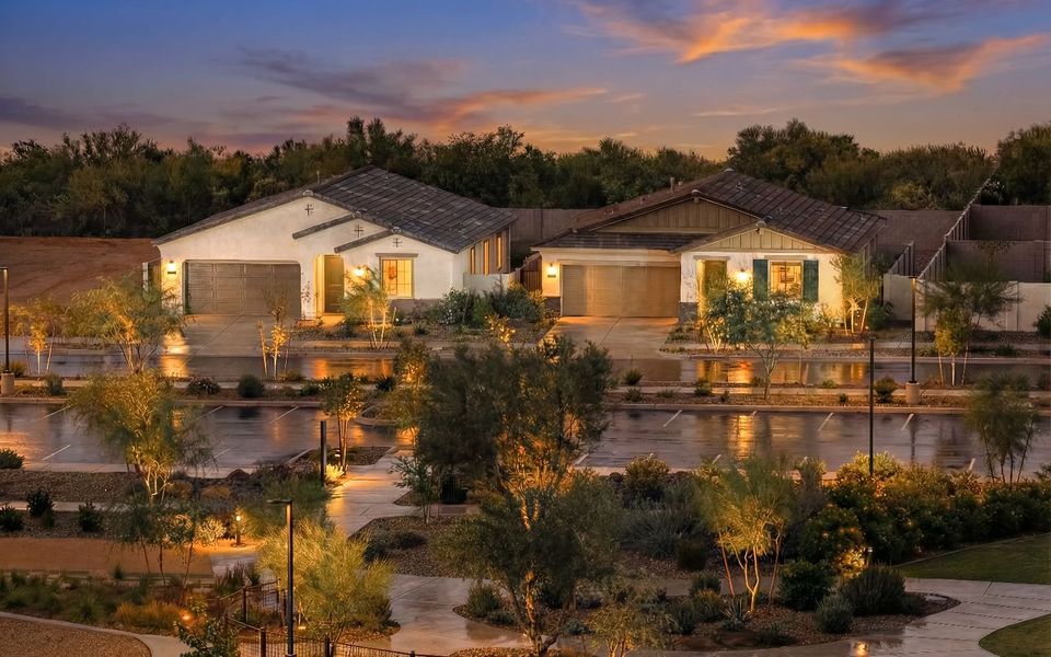 Representative exterior photo of a completed home built from the Aster by Brookfield Residential in Blossom Rock, Apache Junction, AZ (Image 4).