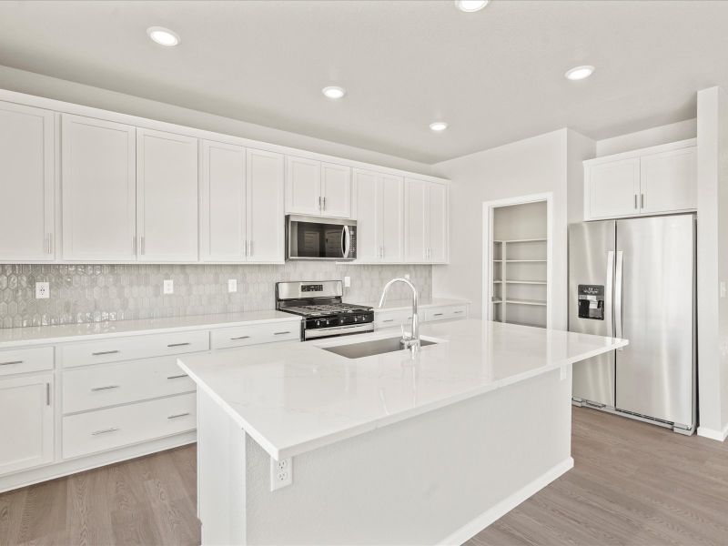 The Monarch floorplan interior image taken at a Meritage Homes community in Colorado Springs.