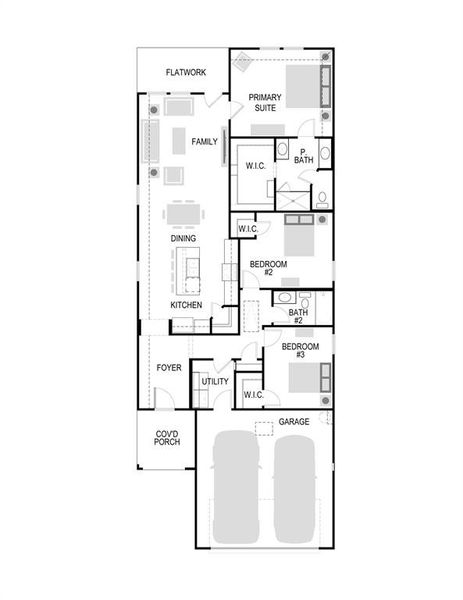 2D floor plan layout of this home in Trails of Lavon, Lavon, TX (Image 4). 2D floor plan layout of this home in Trails of Lavon, Lavon, TX (Image 4).