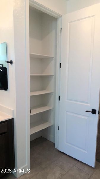 Masterbath linen storage