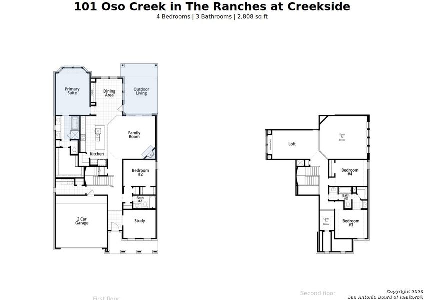 2D floor plan layout of this home in The Ranches at Creekside, Boerne, TX (Image 3). 2D floor plan layout of this home in The Ranches at Creekside, Boerne, TX (Image 3).