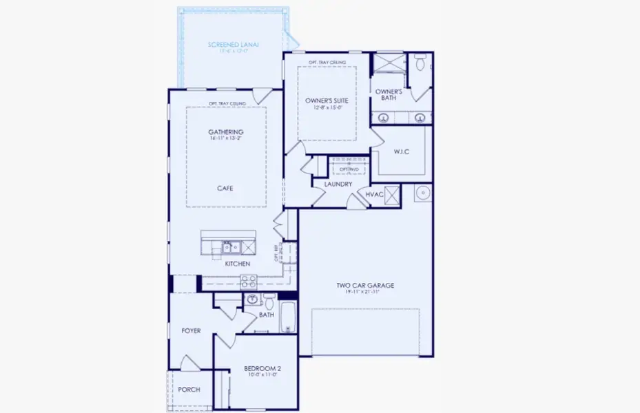 2D floor plan layout of this home in Sun City Hilton Head, Bluffton, SC (Image 3). 2D floor plan layout of this home in Sun City Hilton Head, Bluffton, SC (Image 3).