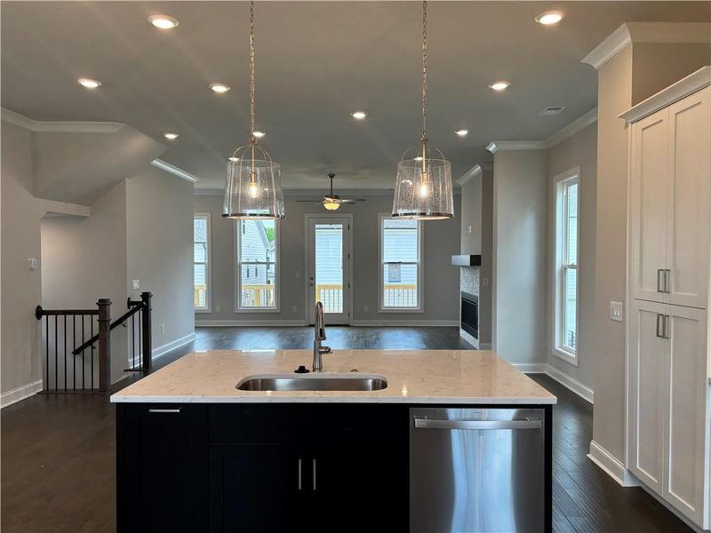 Furnished interior view inside a new home in Brackley Single Family, Cumming (Image 22).