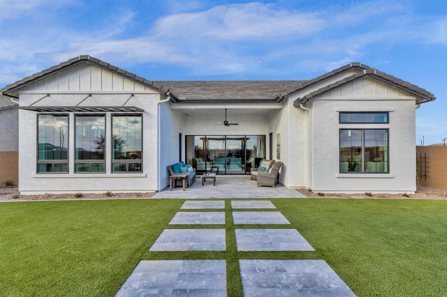 Representative exterior details of a home built from the Residence Twelve by Blandford Homes in Earnhardt Ranch, Chandler (Image 27).