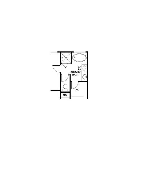 2D floor plan layout for the Rowan by Impression Homes in Creekside Ranch, Blue Ridge, TX (Image 10).