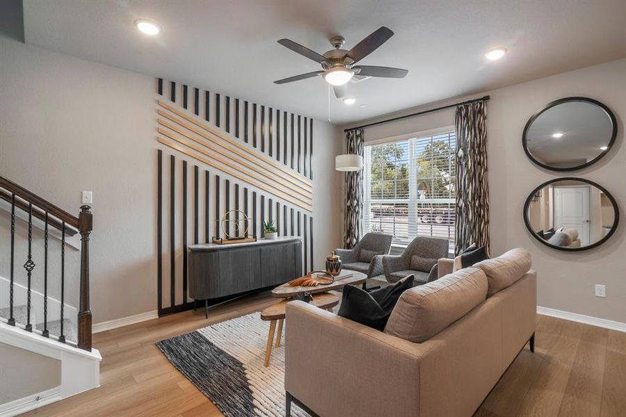 Furnished interior view inside a new home in Mockingbird Estates Townhomes, Fort Worth (Image 3).