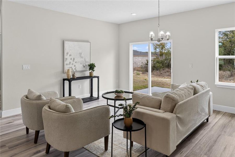 Furnished interior view inside a new home in , Ocala (Image 3). Furnished interior view inside a new home in , Ocala (Image 3).