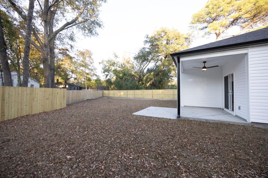 Exterior details and patio area of a home in , North Charleston (Image 38).
