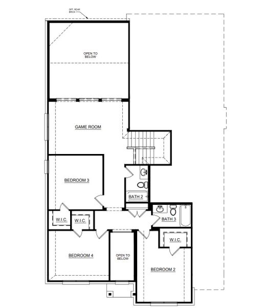 2D floor plan layout for the Concept 3106 by Risewell Homes in Redden Farms, Midlothian, TX (Image 4).