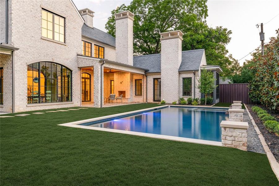 Exterior details and patio area of a home in , Dallas (Image 2). Exterior details and patio area of a home in , Dallas (Image 2).