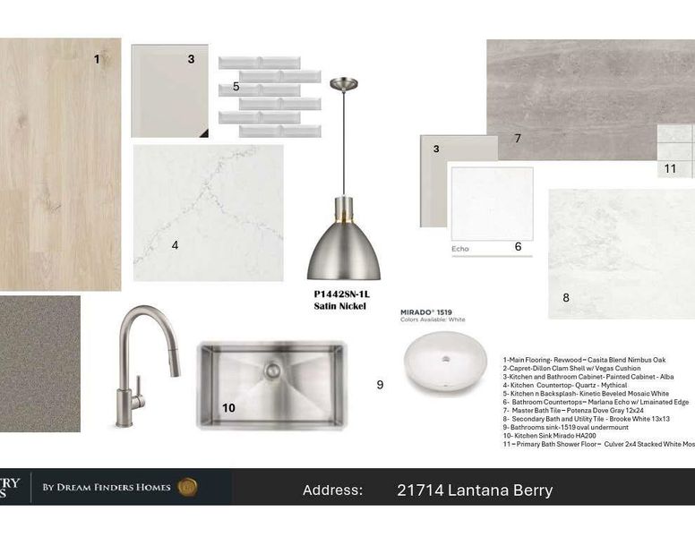 Sample of building materials used in homes in Bridgeland, Cypress (Image 4).