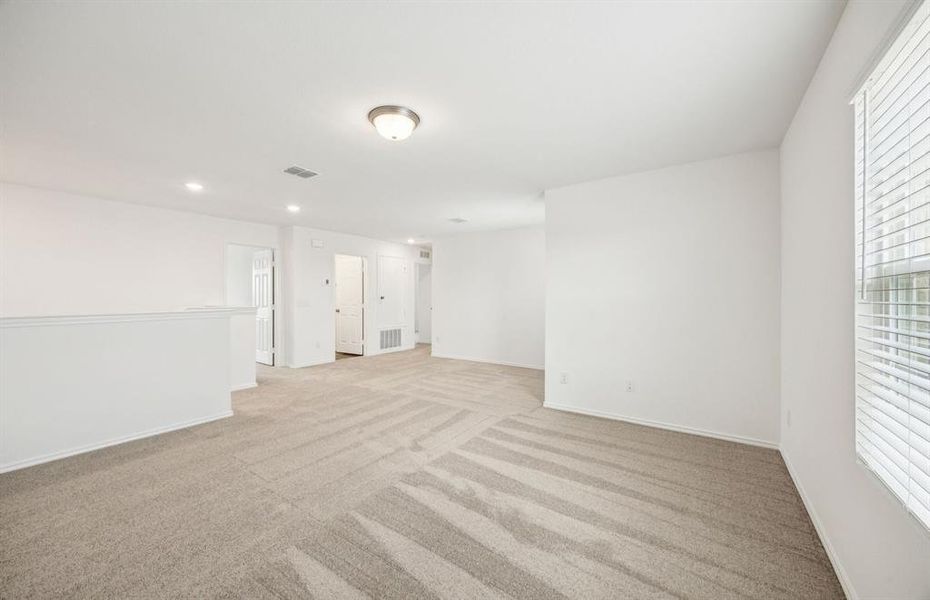 *floorplan representation, not actual home - Spacious game room on second level