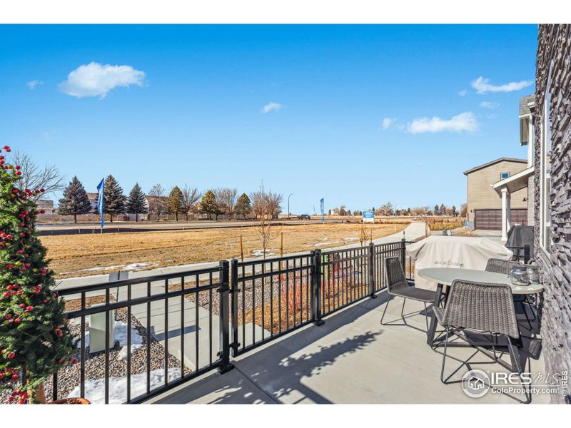 Front Patio overlooks open space, maintained by the HOA