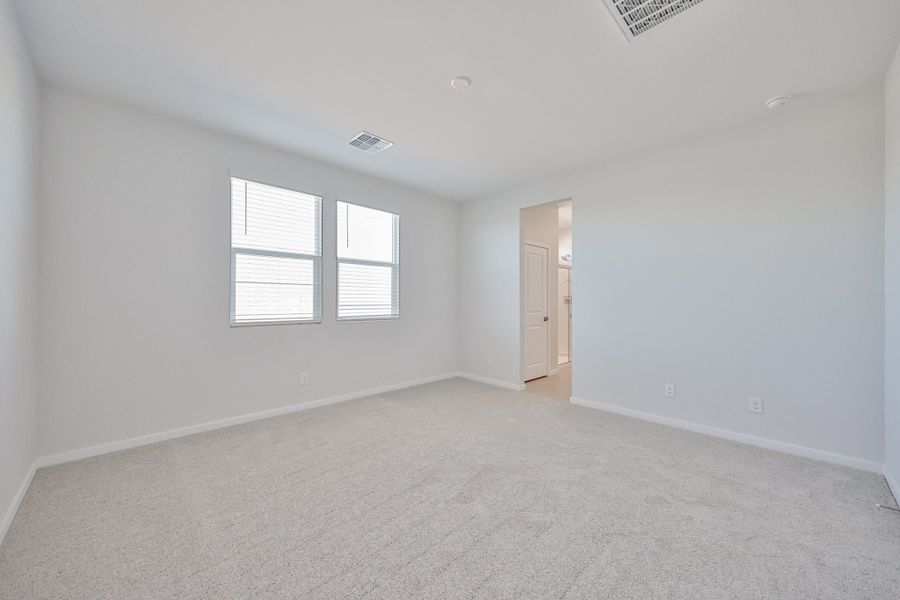 A room with a carpet and windows. A room with a carpet and windows.