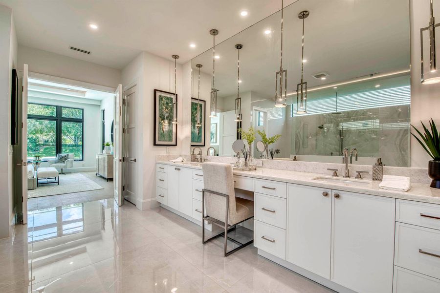 Furnished interior view inside a new home in , Palm Beach Gardens (Image 40).