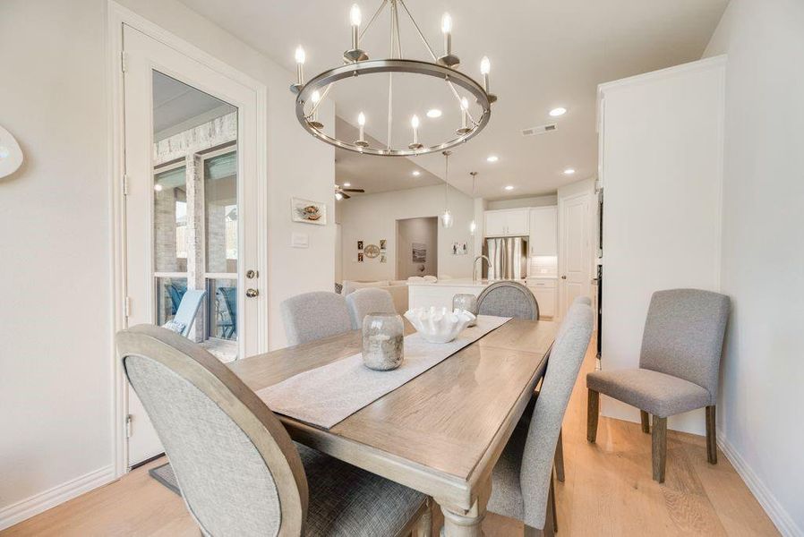 Furnished interior view inside a new home in Reunion, Rhome (Image 8).