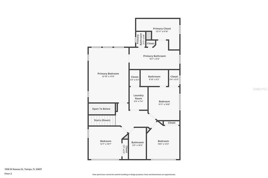 2D floor plan layout of this home in , Tampa, FL (Image 7). 2D floor plan layout of this home in , Tampa, FL (Image 7).