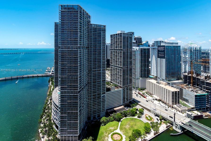 Front exterior of a new home in Aston Martin Residences, Miami, FL, highlighting curb appeal (Image 2).