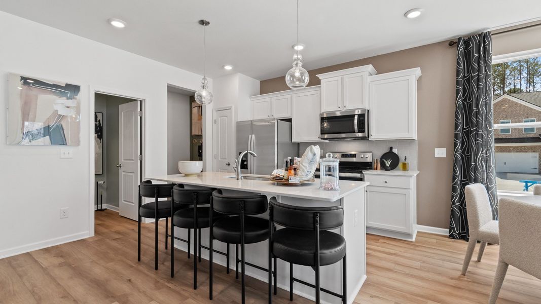 Furnished interior view inside a new home in Bowers Farm Townhomes, McDonough (Image 10). Furnished interior view inside a new home in Bowers Farm Townhomes, McDonough (Image 10).