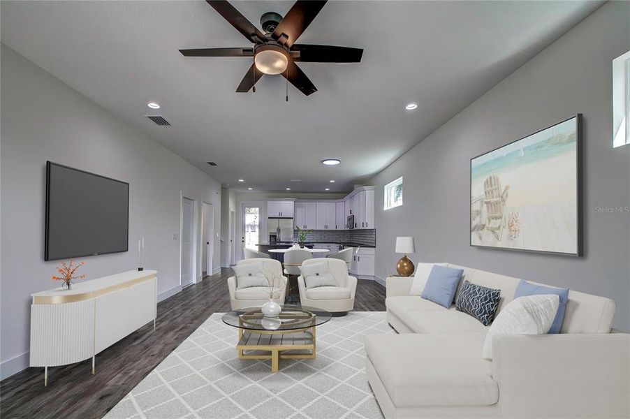 Furnished interior view inside a new home in , Tampa (Image 2).