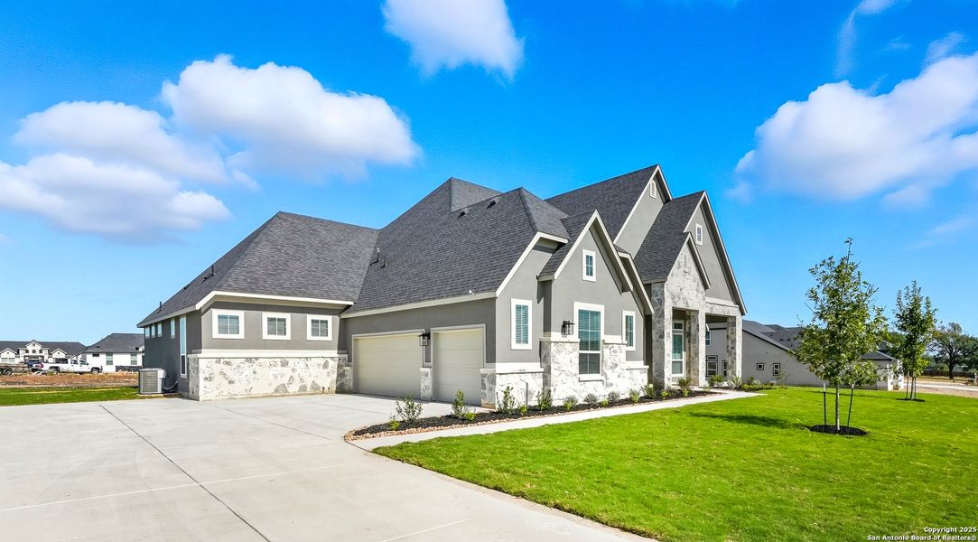 Front exterior of a new home in Regency Ranch – New Phase Now Selling, Marion, TX, highlighting curb appeal (Image 25). Front exterior of a new home in Regency Ranch – New Phase Now Selling, Marion, TX, highlighting curb appeal (Image 25).