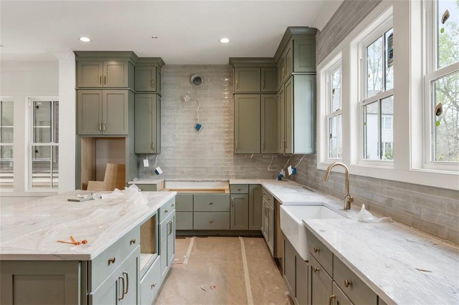 In-progress construction of a new home in , Alpharetta, GA (Image 39).