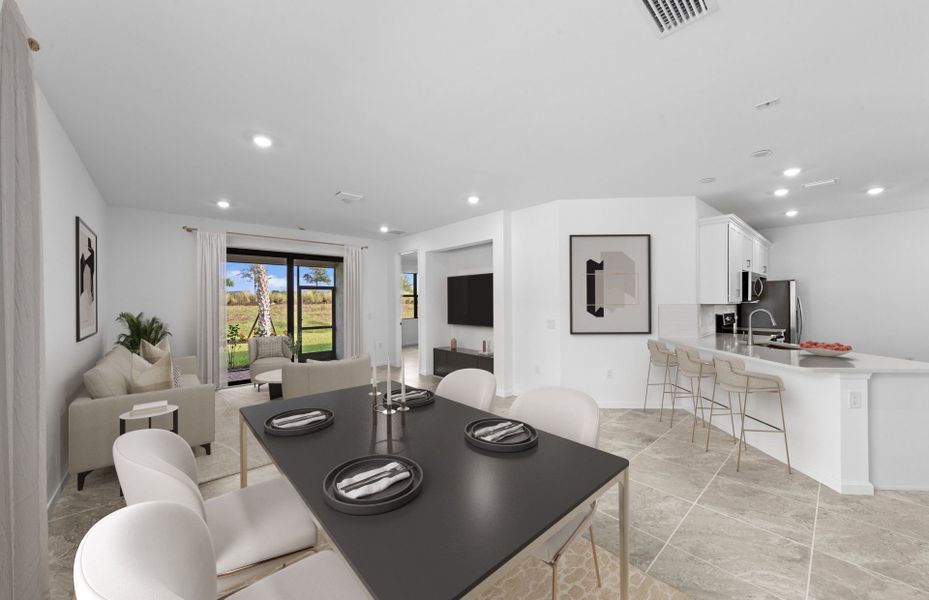 Furnished interior view inside a new home in Del Webb Naples, Ave Maria (Image 12).