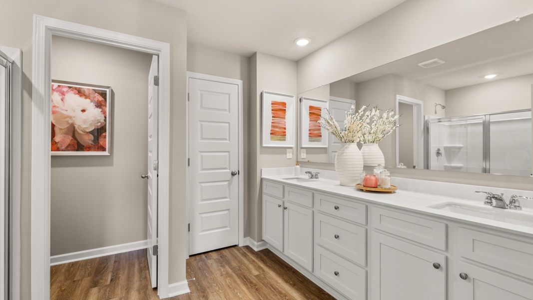 Representative furnished interior of a home built from the Denton TH by D.R. Horton in Brookland Commons, Monroe (Image 18).