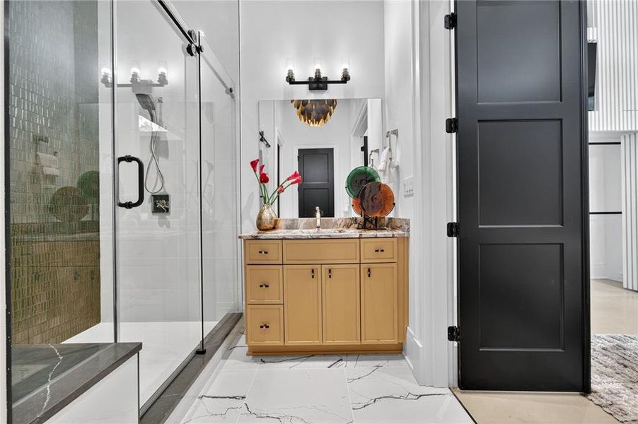 Furnished interior view inside a new home in , Atlanta (Image 70).