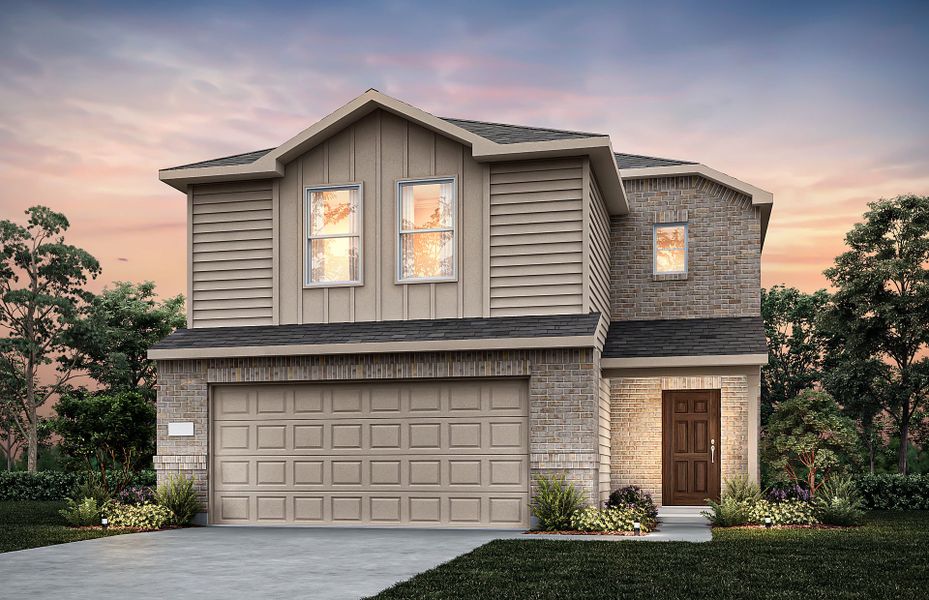 Representative exterior photo of a completed home built from the Comal by Centex in Cottonwood Creek, Howe, TX (Image 22).