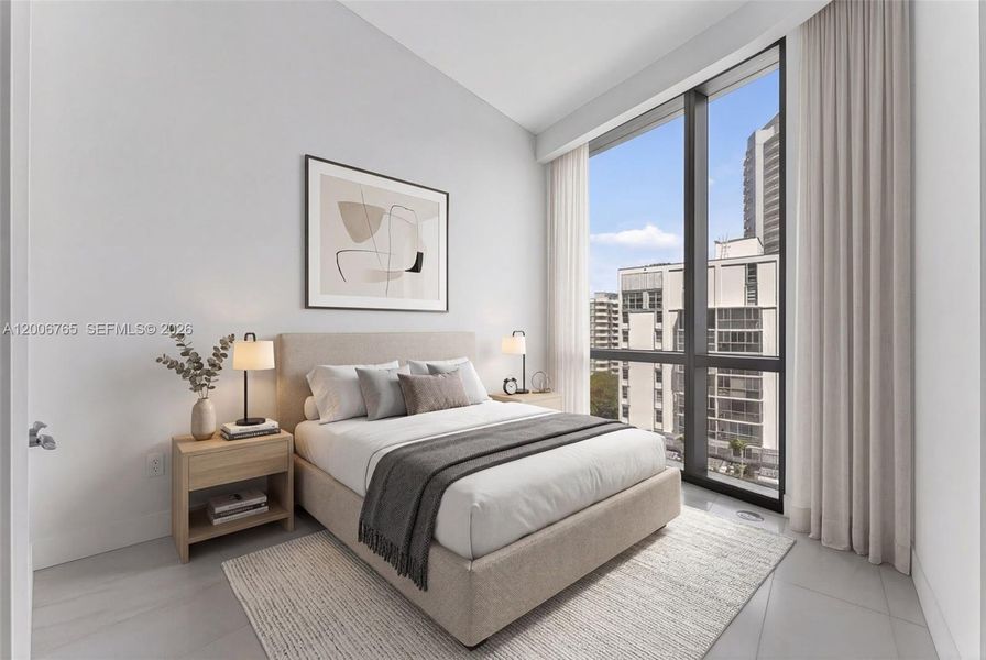 Furnished interior view inside a new home in , Miami (Image 10).