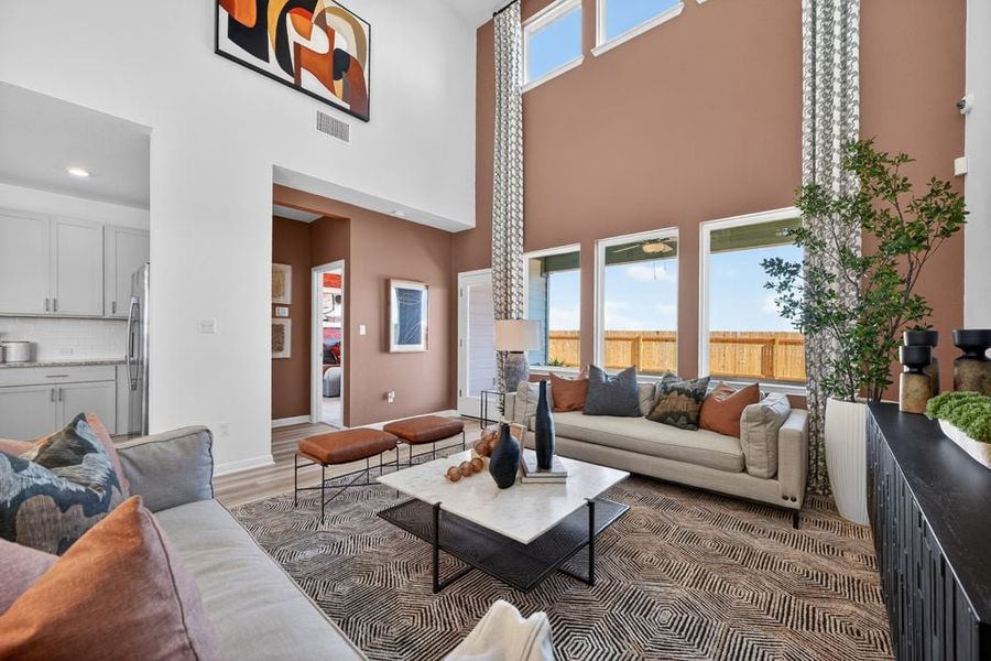 Furnished interior view inside a new home in Turners Crossing, Buda (Image 8). Furnished interior view inside a new home in Turners Crossing, Buda (Image 8).