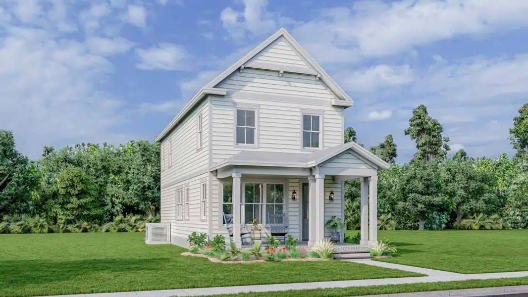 Representative exterior photo of a completed home built from the The Jackson by New Leaf Builders in Riverlights, Wilmington, NC (Image 6). Representative exterior photo of a completed home built from the The Jackson by New Leaf Builders in Riverlights, Wilmington, NC (Image 6).