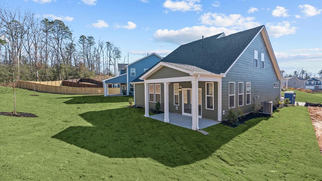 Exterior details and patio area of a home in Pleasant Falls, Moore (Image 21).