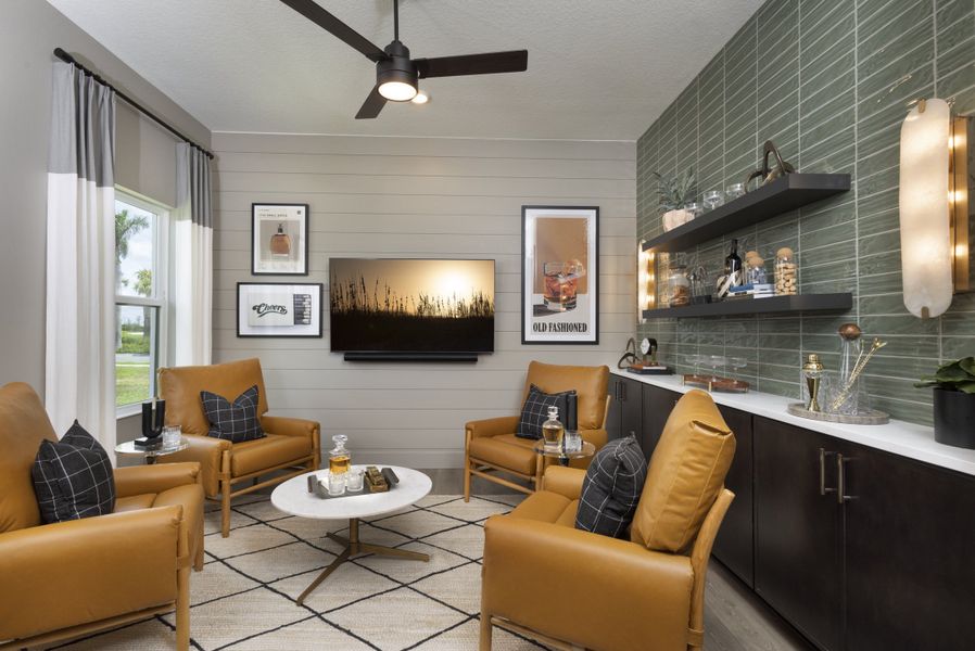 Representative furnished interior of a home built from the The Crab Creek by David Weekley Homes in Palmera Wellen Park – Executive Series, Venice (Image 4). Representative furnished interior of a home built from the The Crab Creek by David Weekley Homes in Palmera Wellen Park – Executive Series, Venice (Image 4).