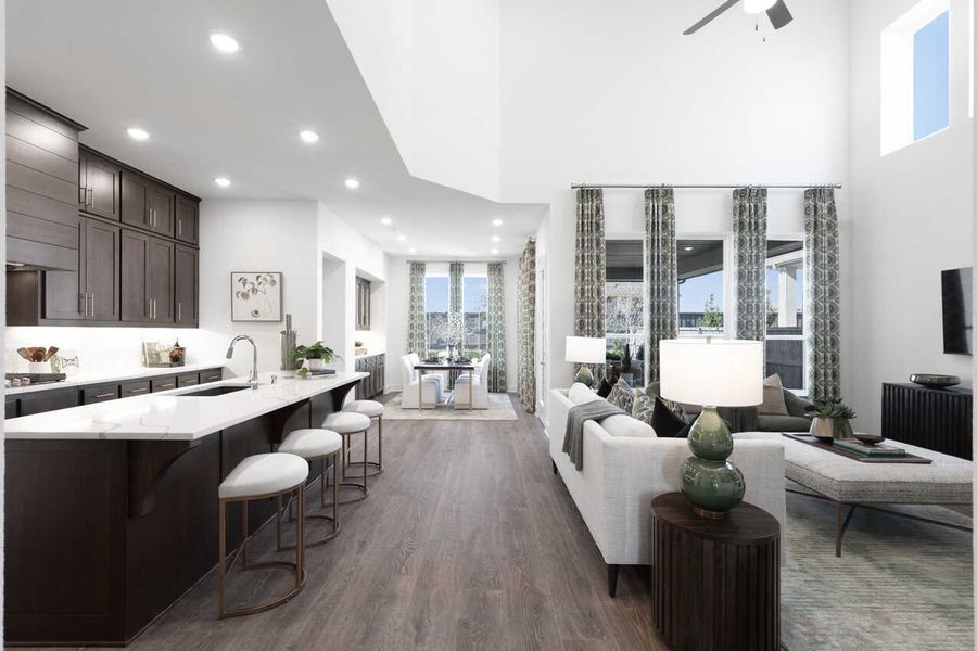 Representative Kitchen/Family Room - some options shown