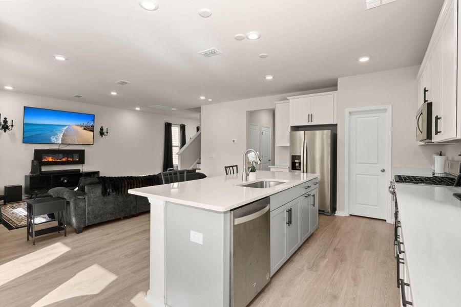 Furnished interior view inside a new home in Jasmine Point at Lakes of Cane Bay, Summerville (Image 12).