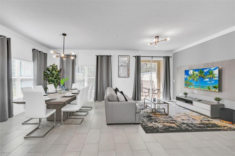 Furnished interior view inside a new home in , Kissimmee (Image 23).