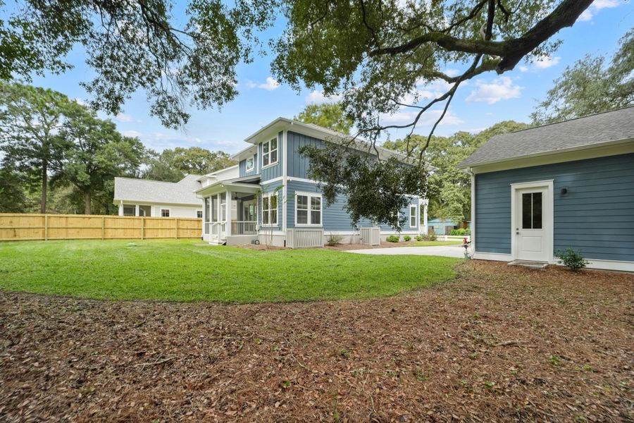 Exterior details and patio area of a home in , Johns Island (Image 29).