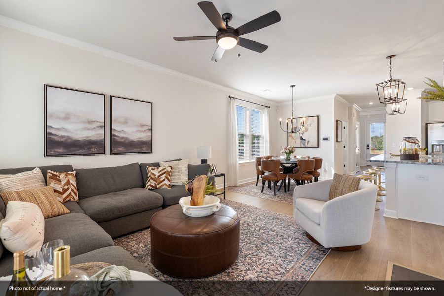 Furnished interior view inside a new home in Renaissance at White Oak, Garner (Image 9). Furnished interior view inside a new home in Renaissance at White Oak, Garner (Image 9).