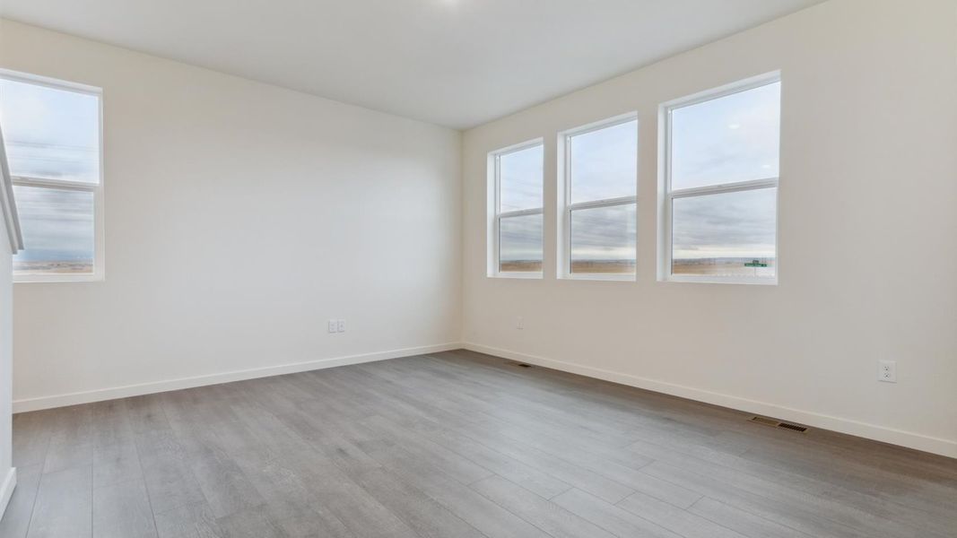 Representative unfurnished interior of a home built from the EDMON by D.R. Horton in The Ridge at Lorson Ranch, Colorado Springs (Image 12). Representative unfurnished interior of a home built from the EDMON by D.R. Horton in The Ridge at Lorson Ranch, Colorado Springs (Image 12).