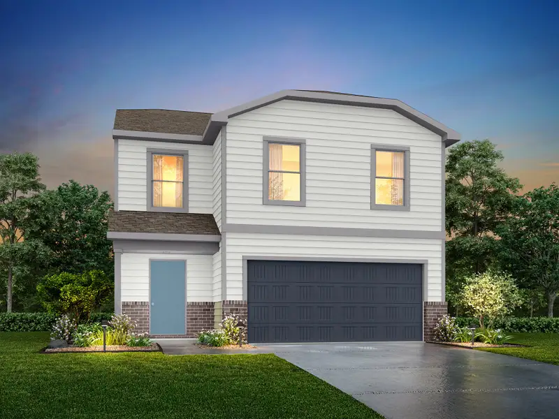 Representative exterior photo of a completed home built from the Big Bend by National HomeCorp in Waterside at Cedar Creek, Abilene, TX (Image 2). Representative exterior photo of a completed home built from the Big Bend by National HomeCorp in Waterside at Cedar Creek, Abilene, TX (Image 2).