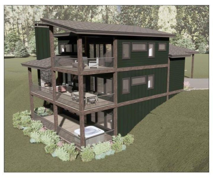 Exterior rendering of this home design in , Blue Ridge, GA (Image 3).