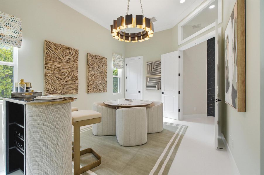 Furnished interior view inside a new home in The Strand, Vero Beach (Image 32).